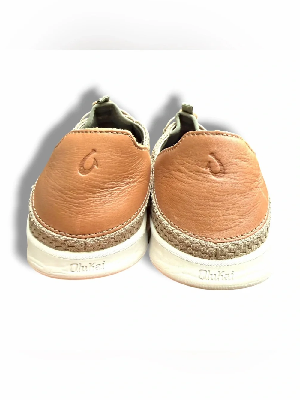 OluKai Alapali Brown Knit Shoes Comfort Sneakers Pull On Comfy Lightweight Sz 9